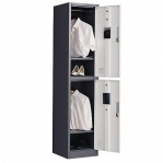 2-tier locker, 4 doors, 1820x800x500 RAL7035 Knocked Down