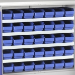 Box locker 900x900x450, 4 shelves, 35 bins 400x120x95