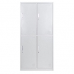2-tier locker, 4 doors, 1820x800x500 RAL7035 Knocked Down