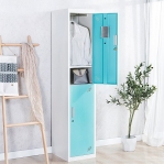 2-tier locker, 4 doors, 1820x800x500 RAL7035 Knocked Down