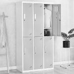 2-tier locker, 4 doors, 1820x800x500 RAL7035 Knocked Down