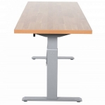 El. Worktable with oak board 2000x800mm/300 kg,