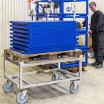 Pallet trolley 1200x800x700mm, El.Galv