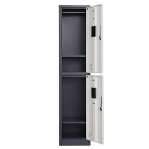 2-tier locker, 4 doors, 1820x800x500 RAL7035 Knocked Down