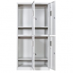 2-tier locker, 4 doors, 1820x800x500 RAL7035 Knocked Down