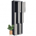 Z-locker, 4 doors 1820x800x450, RAL7035 Knocked Down