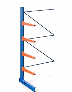 Cantilever rack Add-on bay 4000Hx1500Wx1300D, 1 pcs L-post+4 arms 1000mm/400kg