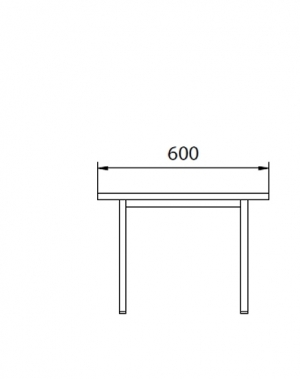 Bench 600x290x420 metal