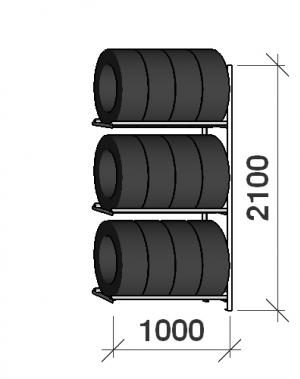 Add On bay 2100x1000x600,3 levels