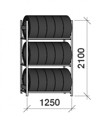 Starter bay 2100x1250x600,3 levels