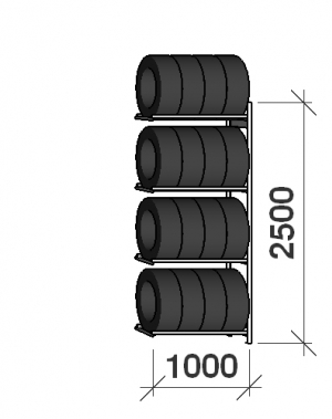 Add On bay 2500x1000x600,4 levels