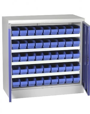 Box locker 900x900x450, 4 shelves, 45 bins 400x90x95