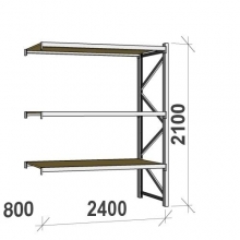 Extension bay 2100x2400x800 300kg/level,3 levels with chipboard