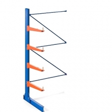 Cantilever rack Add-on bay 4000Hx1500Wx1300D, 1 pcs L-post+4 arms 1000mm/400kg