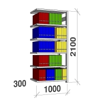 Extension bay 2100x1000x300 200kg/shelf,6 shelves
