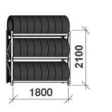 Tyre Rack Starter Bay 2100x1800x500, 3 levels MAXI USED