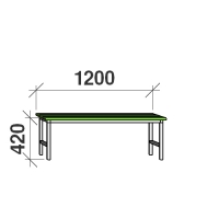 Bench 1200x290x420 metal