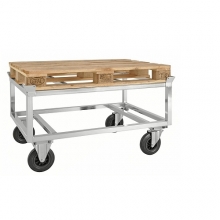 Kuormalavavaunu 1200x800x700mm, Galv. jarruilla pyörät