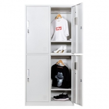 2-tier locker, 4 doors, 1820x800x500 RAL7035 Knocked Down